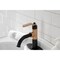 Kingston Brass KSD2827KL Single-Handle Bathroom Faucet with Push Pop-Up, Matte Black/Rose Gold KSD2827KL - alternate 2